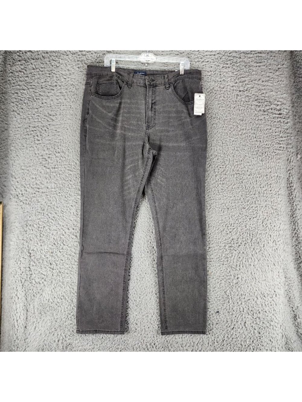 Flag & Anthem Jeans Mens 38x34 Gray Stretch High Rise Slim Straight *NWT*